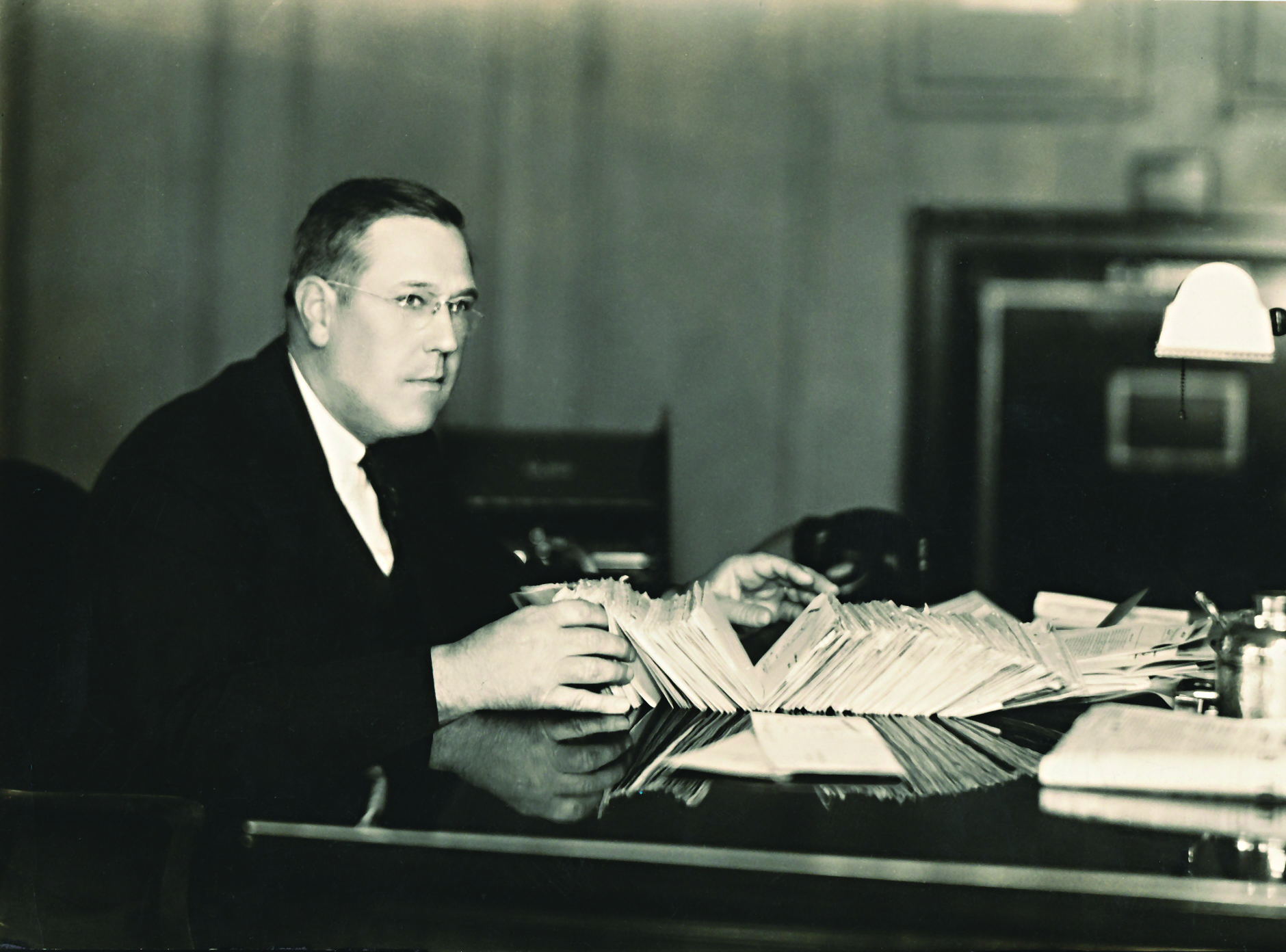EJ Brookhart, Celina Insurance Group, working at a desk